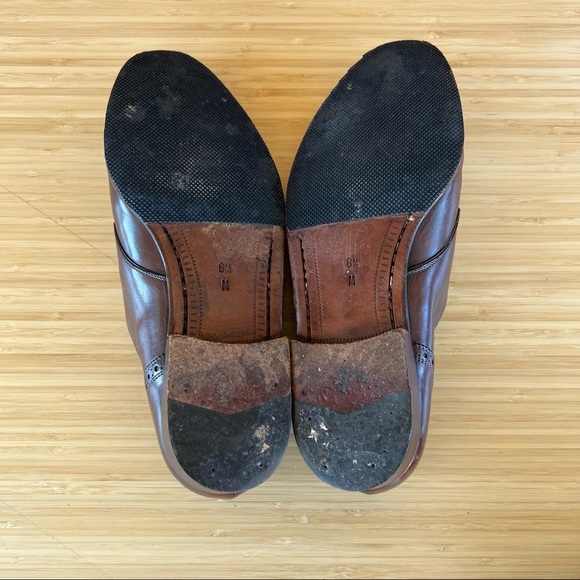 Cole Haan  Men's Dark Brown Leather Monk Strap Shoe Size 8.5 Made in Ita… - Picture 4 of 7